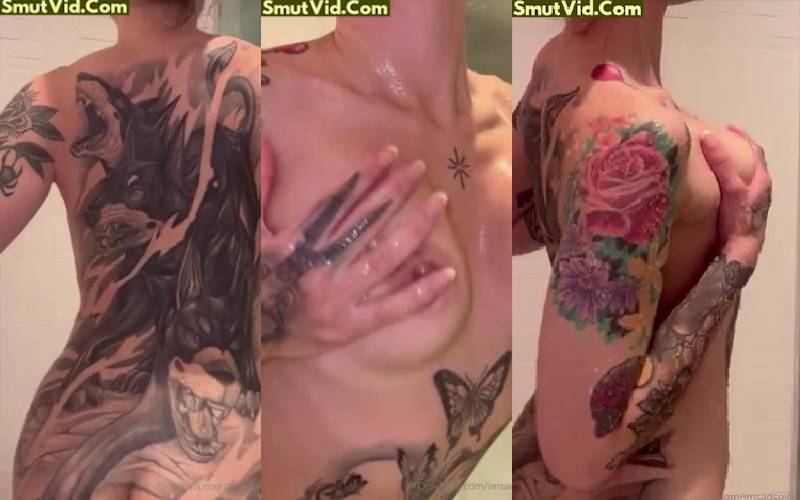 Imsadspice Playing Tits in the Naked Shower Onlyfans Video