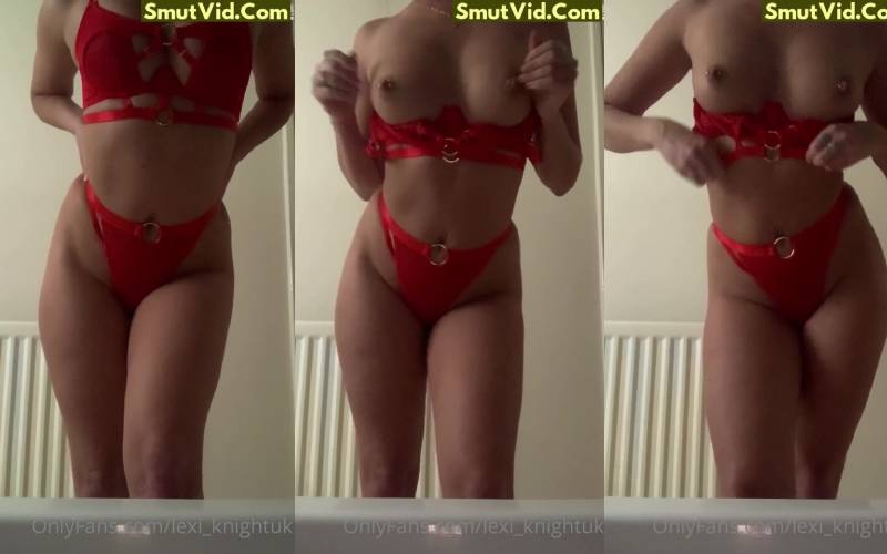 Lexi Knight Red Lingerie Nude Tease Onlyfans Leak Video