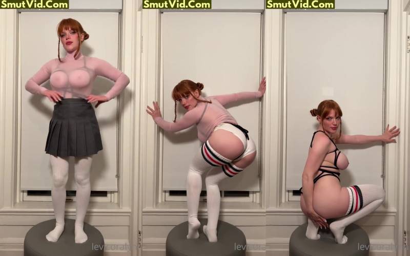Levicoralynn Stripping and Playing Juicy Boobs Video
