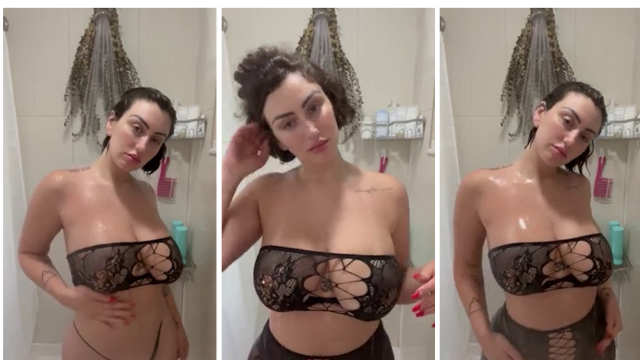 Franncchii Fishnet Lingerie Shower Onlyfans Video