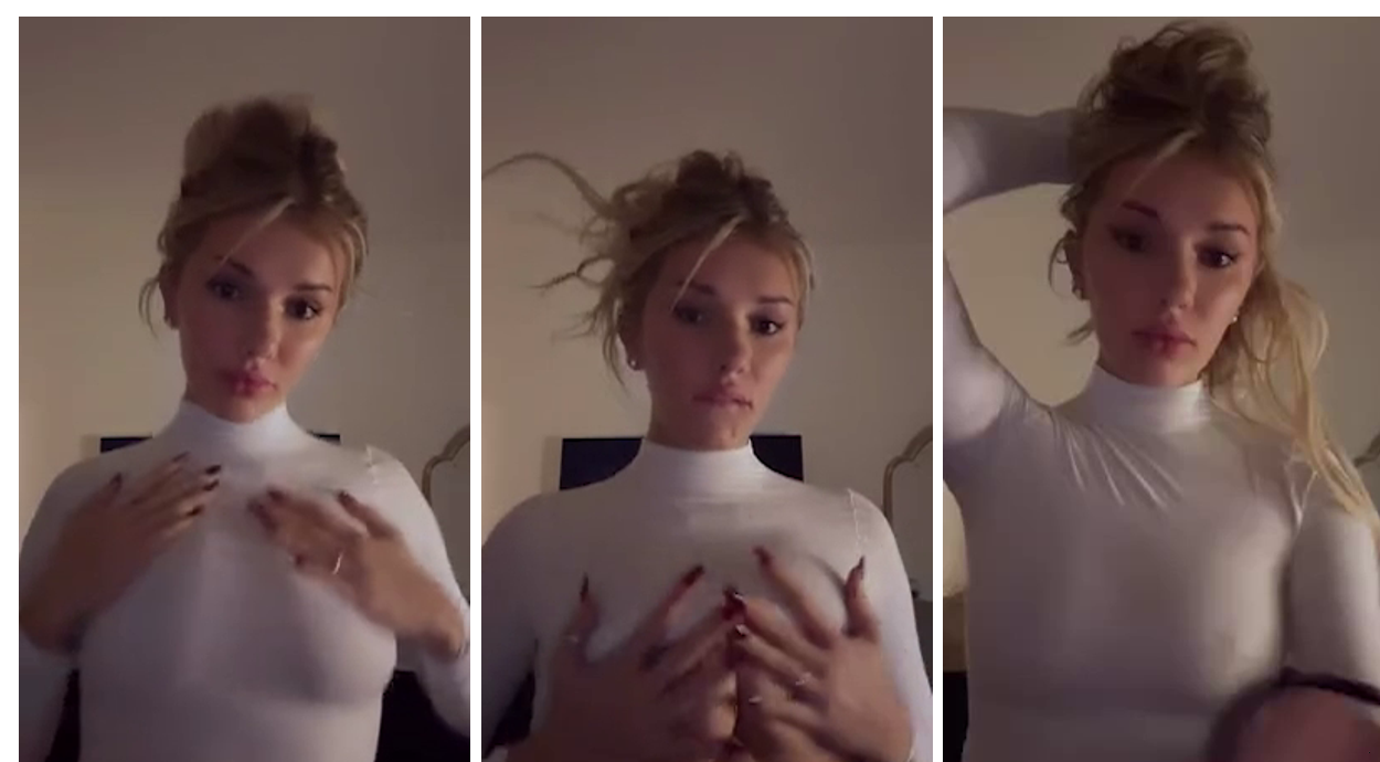 Breckie Hill Nipple Pokie Boobs Tease