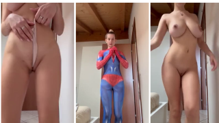 Laura Sommaruga Nude Spider-Girl Cosplay Masturbation Video